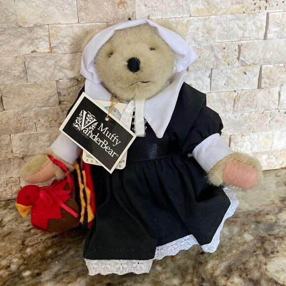 Vintage 1989 Muffy Pilgrim Fall 1989 The VanderBear Family Pilgrim Bear NWT - Picture 2 of 12